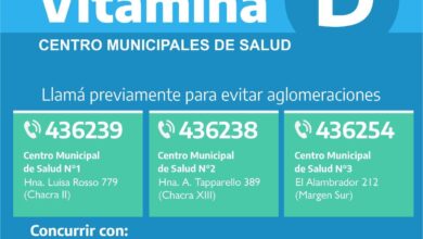 Photo of CONTINÚA LA ENTREGA DE VITAMINA “D” EN LOS CENTROS MUNICIPALES DE SALUD