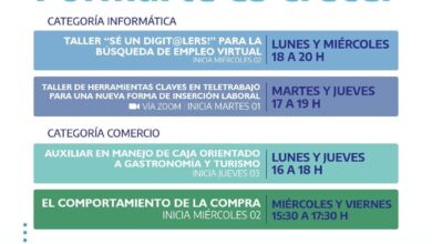 Photo of “FORMARTE ES CRECER”: NUEVOS CURSOS CON SALIDA LABORAL