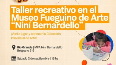 Photo of CULTURA TDF: ESTE SÁBADO 2 DE SEPTIEMBRE EN EL MFA NINÍ BERNARDELLO SE REALIZARÁN ACTIVIDADES RECREATIVAS PARA LAS INFANCIAS