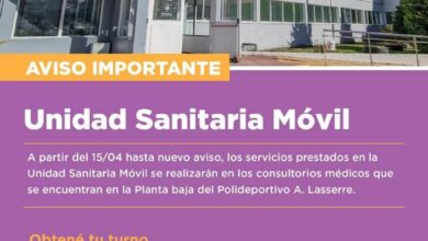 Photo of LOS SERVICIOS DE LA UNIDAD SANITARIA MÓVIL ESTÁN DISPONIBLES EN LOS CONSULTORIOS DEL POLIDEPORTIVO MUNICIPAL