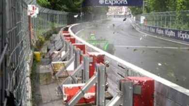 Photo of Fórmula 1: prácticas bajo la lluvia, el golpe de Guanyu Zhou, el trompo de Charles Leclerc y olor a quemado en el box de Max Verstappen en Canadá