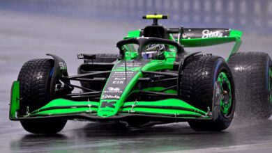 Photo of F1: lluvia, patinada y choque en la primera práctica en Canadá