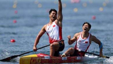 Photo of La foto olímpica del día elegida: tanta agua no puede apagar el fuego de dos dragones chinos, Hao Liu y Bowen Ji