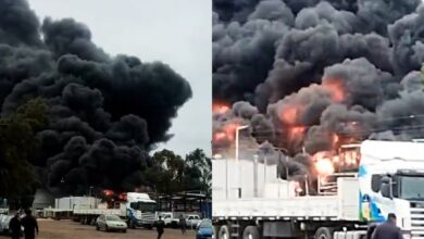 Photo of Incendio en una fábrica de resinas en el Parque Industrial de Gualeguaychú