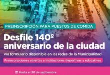 Photo of DESFILE DEL 12 DE OCTUBRE: SE ABRIÓ LA PREINSCRIPCIÓN PARA INSTALAR PUESTOS DE COMIDA