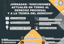 Photo of Realizarán las jornadas “Discusiones actuales en torno al Derecho Procesal y a la Teoría del Derecho” 