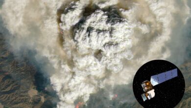 Photo of Como una explosión: increíbles imágenes de las “nubes de fuego” por los incendios forestales en California vistos desde el espacio