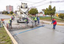 Photo of Continúan los trabajos de hormigonado sobre la Av. San Martín