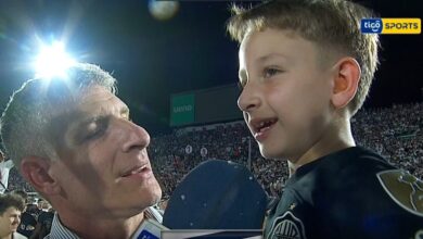 Photo of El tierno y emocionante momento de Palermo y su hijo en los festejos del título con Olimpia