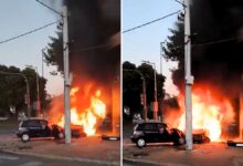 Photo of La Plata: dos autos chocaron, uno se prendió fuego y murió un hombre