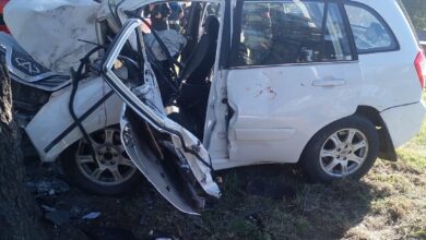 Photo of Un auto chocó con una camioneta y se estrelló contra un árbol en Autopista Dellepiane y General Paz: hay cinco heridos