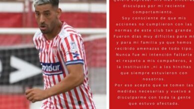 Photo of Se disculpó el jugador que fue echado de Los Andes