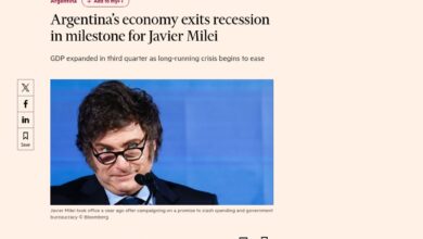 Photo of Financial Times dijo que la Argentina salió de la recesión y elogió la política económica de Javier Milei: “Hito”