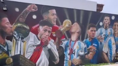 Photo of Video: el impactante mural que hizo la familia de Enzo Fernández en su casa