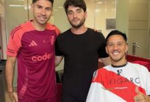 Photo of La primera imagen de Montiel y Driussi con los colores de River