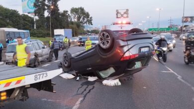 Photo of Caos en la Panamericana: choque, vuelco y tránsito complicado en pleno horario pico