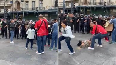 Photo of Una jubilada le dio un bastonazo a un policía, este reaccionó y provocó su caída