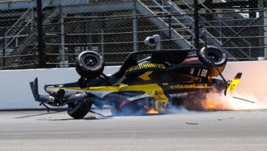 Photo of 500 Millas de Indianápolis: el choque y el vuelco de Colton Herta en la prueba de clasificación