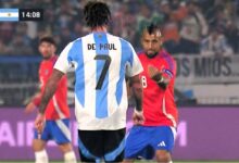 Photo of Los picantes cruces entre Rodrigo De Paul y Arturo Vidal en el primer tiempo de Chile vs. Argentina