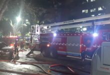 Photo of Incendio en un edificio sobre Paseo Colón: el fuego comenzó en el segundo piso