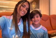 Photo of Anto Roccuzzo fue a la cancha con sus hijos para alentar a Lionel Messi: sus looks y la camiseta que eligieron