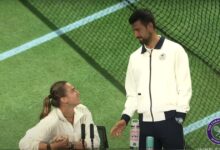 Photo of El paso de comedia de Novak Djokovic con Aryna Sabalenka en Wimbledon