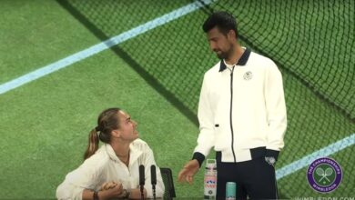 Photo of El paso de comedia de Novak Djokovic con Aryna Sabalenka en Wimbledon
