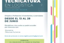 Photo of Este viernes abre la inscripción al concurso docente para la Tecnicatura en Logística