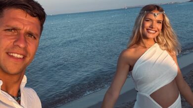 Photo of Gianluca Simeone y Eva Bargiela en Italia: las fotos más lindas con la panza y el atardecer de fondo