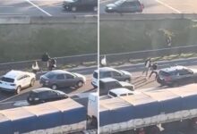 Photo of Discutieron por una mala maniobra y protagonizaron una salvaje pelea en medio de Panamericana