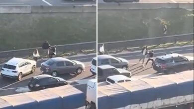 Photo of Discutieron por una mala maniobra y protagonizaron una salvaje pelea en medio de Panamericana