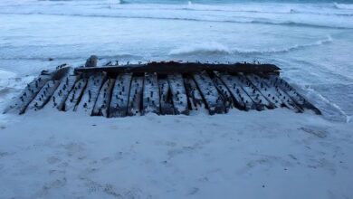 Photo of Corría por una playa y de casualidad encontró los restos de un velero de la Guerra de Independencia de EE.UU.