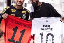 Photo of Neymar se encontró e intercambió su camiseta con un histórico de Brasil tras haberse entrenado diferenciado en el Santos